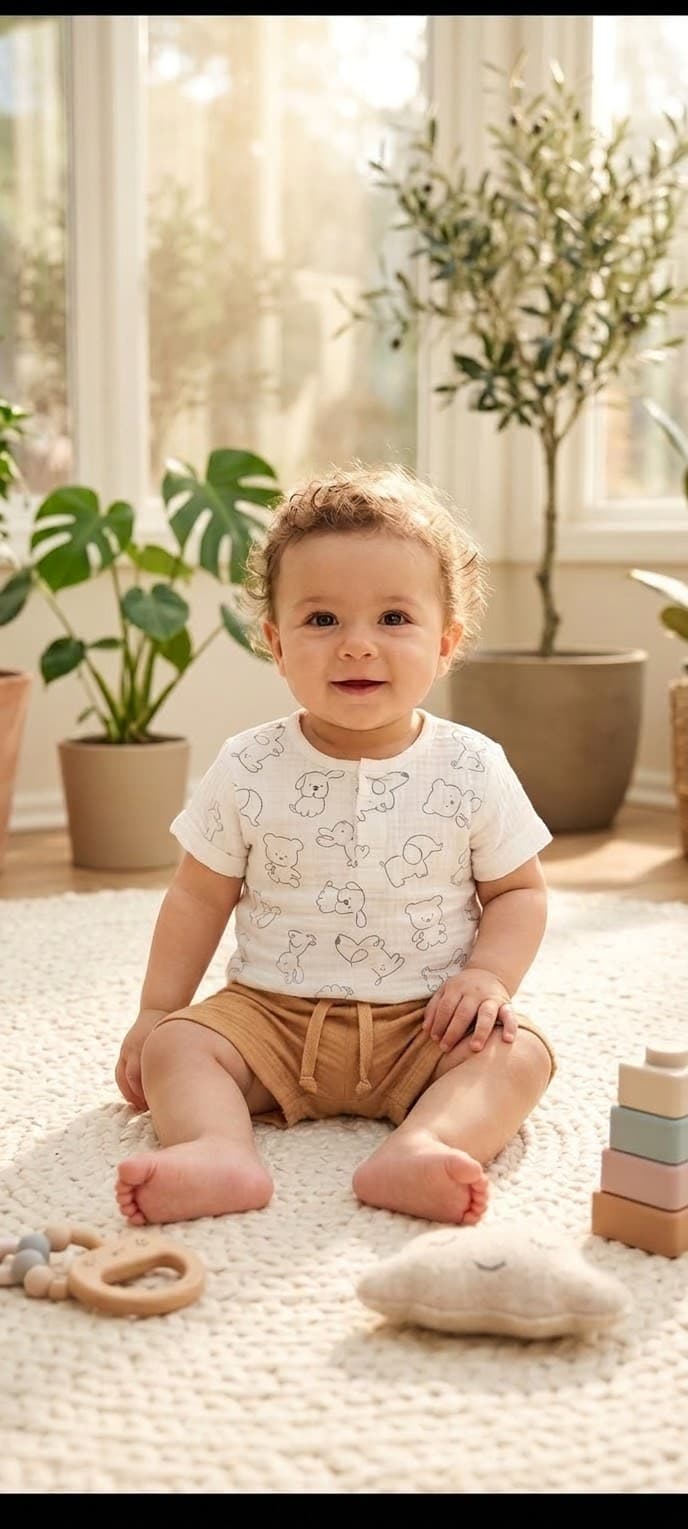 Ensemble 2 Pièces – Animaux Rigolos & Short Camel l